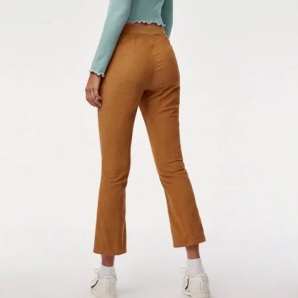 Aritzia Sunday Best Cassie Corduroy Flared Pant in Golden Amber Sz 0 - Picture 2 of 13